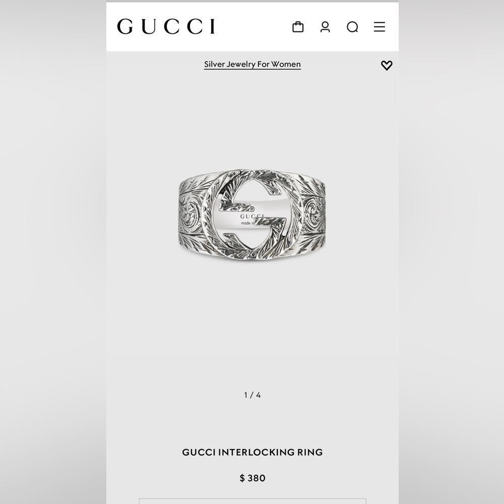 Gucci interlocking ring - Picture 3 of 3